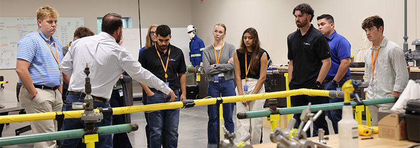 interns learning about natural gas